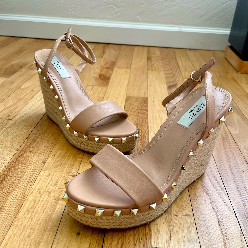 STEVEN spiked wedge sandal